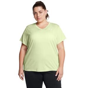 Under Armour Women’s Large Tech Short Sleeve V-Neck T-Shirt - Retro Green Tee